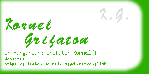 kornel grifaton business card